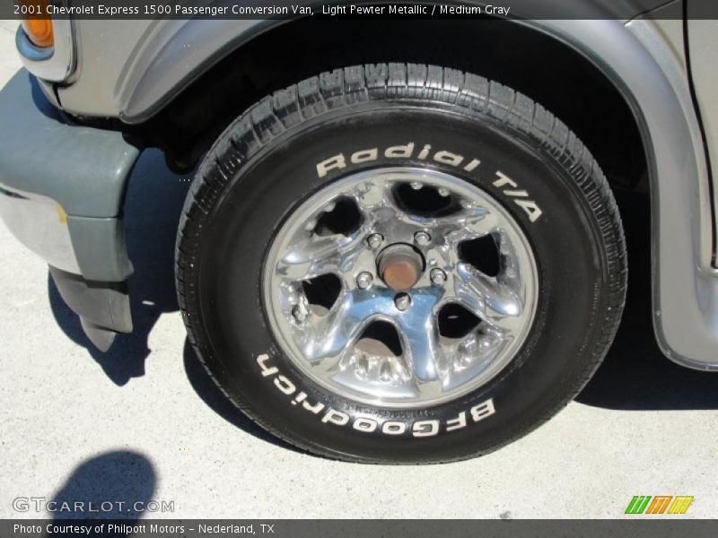 Light Pewter Metallic / Medium Gray 2001 Chevrolet Express 1500 Passenger Conversion Van