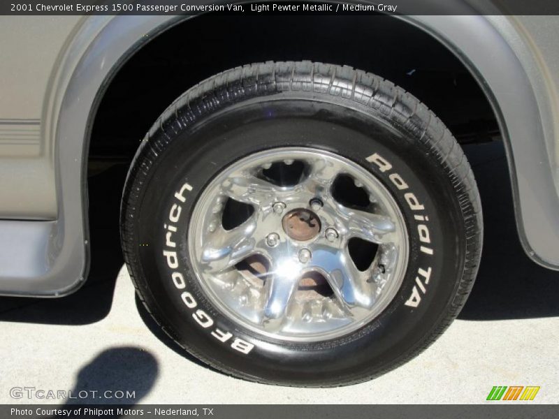 Light Pewter Metallic / Medium Gray 2001 Chevrolet Express 1500 Passenger Conversion Van