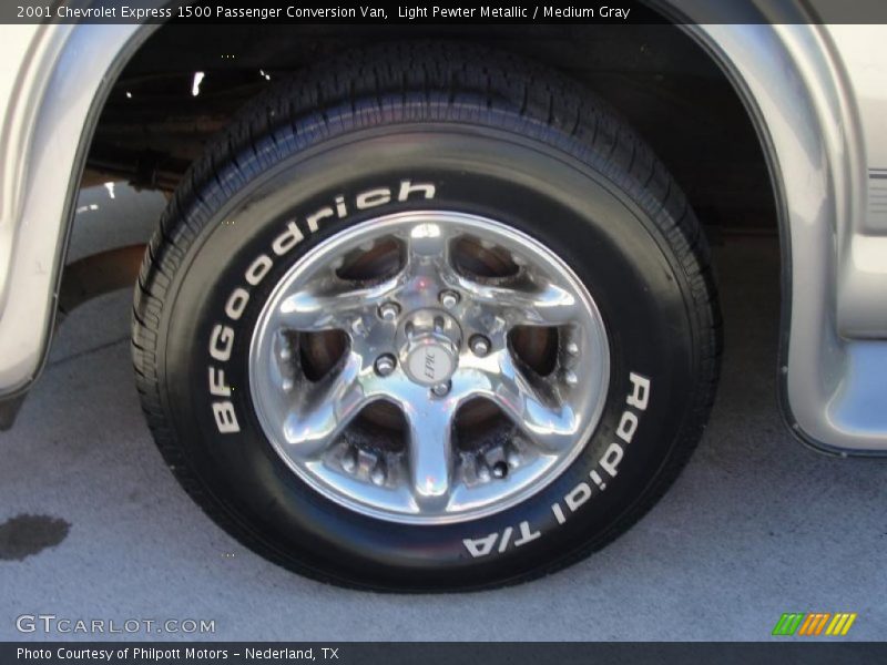 Light Pewter Metallic / Medium Gray 2001 Chevrolet Express 1500 Passenger Conversion Van