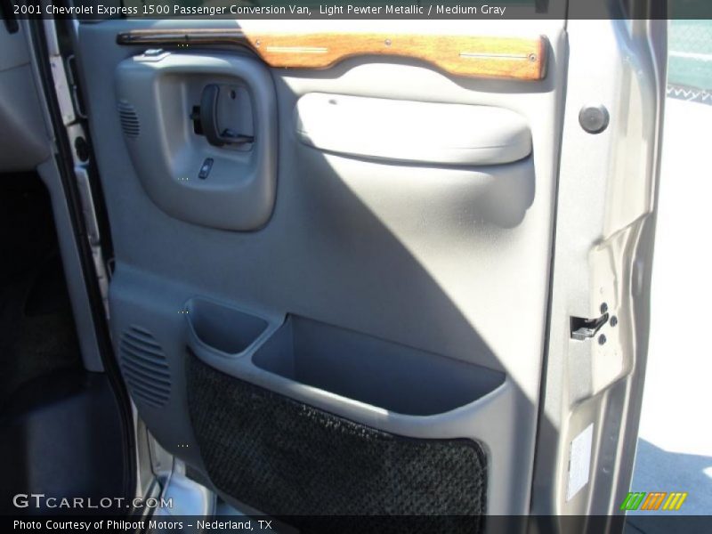 Light Pewter Metallic / Medium Gray 2001 Chevrolet Express 1500 Passenger Conversion Van