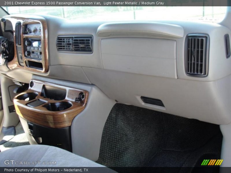 Light Pewter Metallic / Medium Gray 2001 Chevrolet Express 1500 Passenger Conversion Van