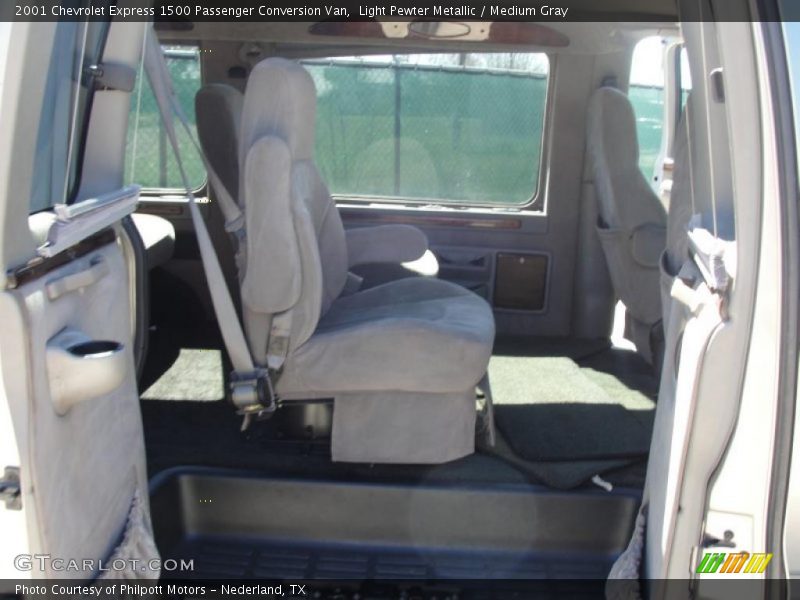 Light Pewter Metallic / Medium Gray 2001 Chevrolet Express 1500 Passenger Conversion Van