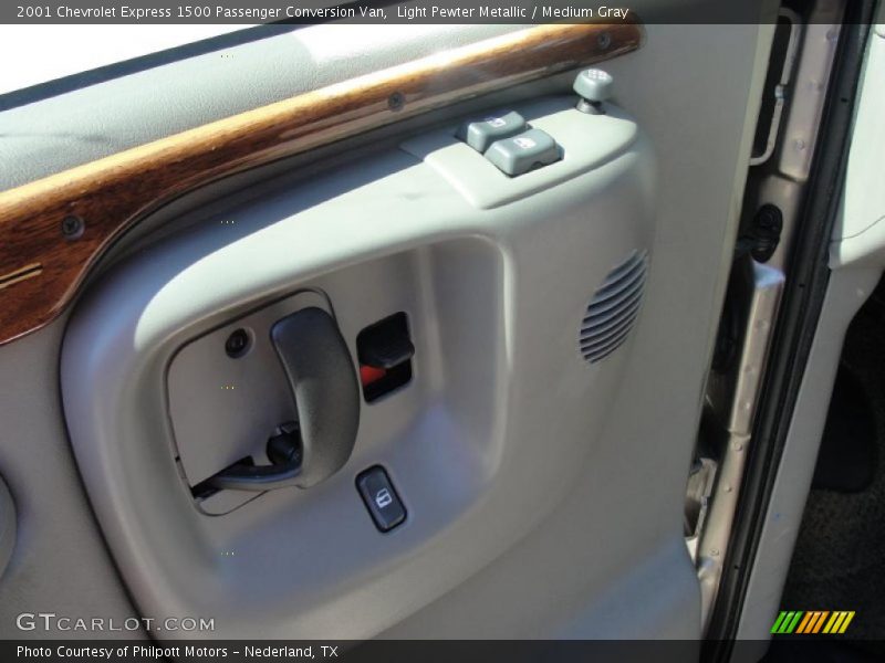 Light Pewter Metallic / Medium Gray 2001 Chevrolet Express 1500 Passenger Conversion Van