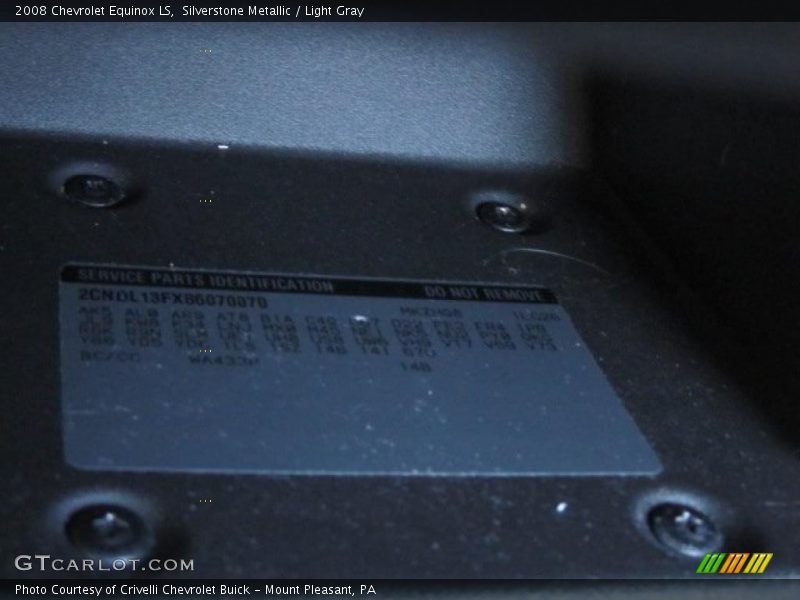 Silverstone Metallic / Light Gray 2008 Chevrolet Equinox LS