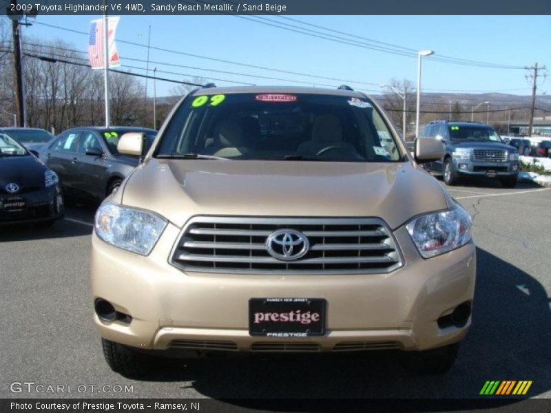 Sandy Beach Metallic / Sand Beige 2009 Toyota Highlander V6 4WD