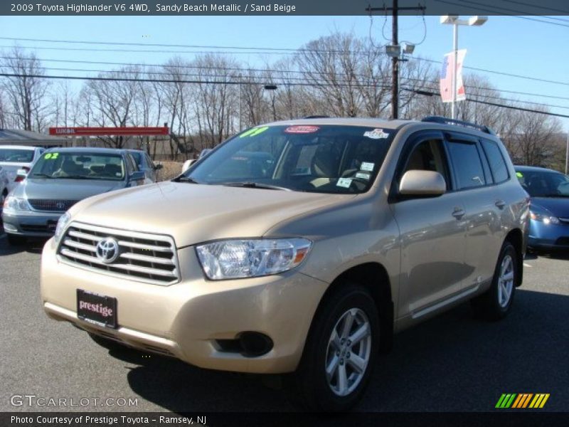 Sandy Beach Metallic / Sand Beige 2009 Toyota Highlander V6 4WD