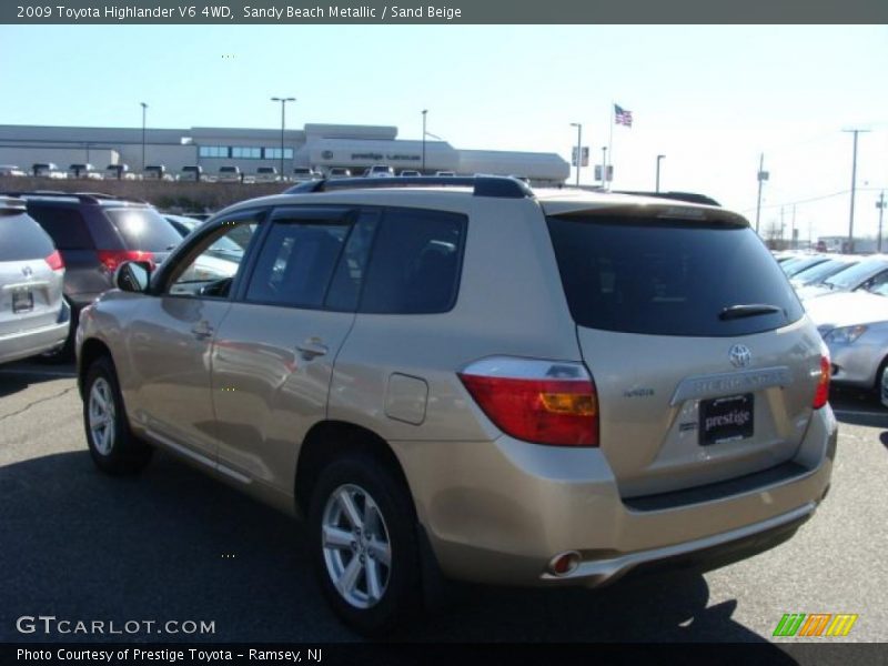 Sandy Beach Metallic / Sand Beige 2009 Toyota Highlander V6 4WD