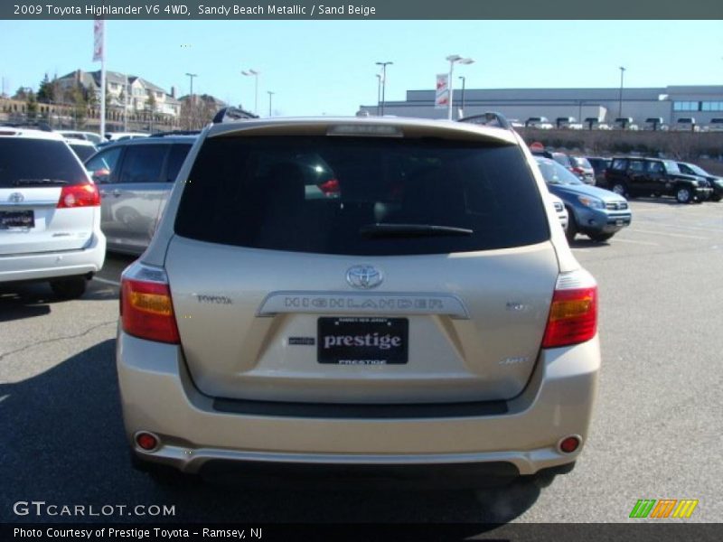 Sandy Beach Metallic / Sand Beige 2009 Toyota Highlander V6 4WD