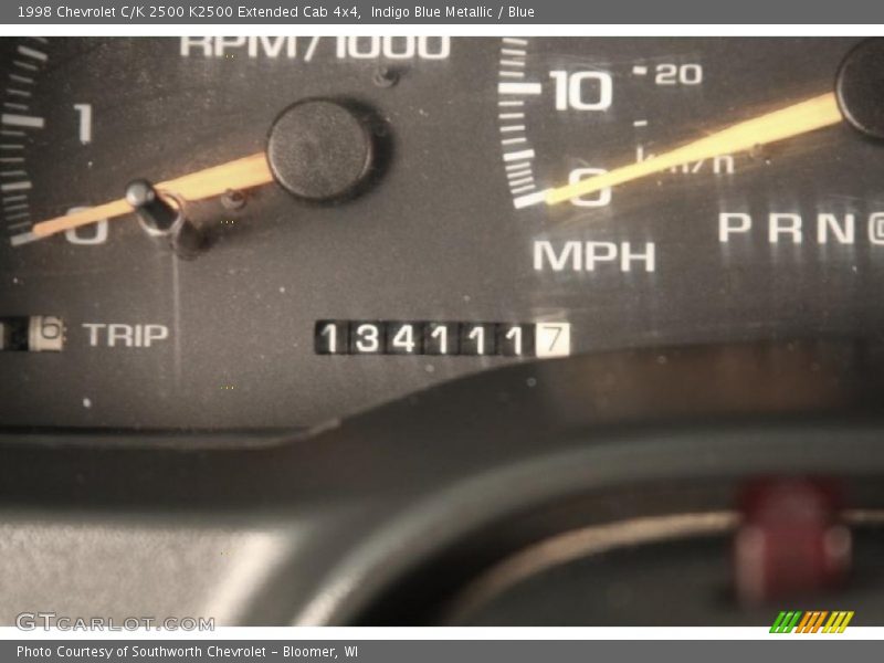 Indigo Blue Metallic / Blue 1998 Chevrolet C/K 2500 K2500 Extended Cab 4x4