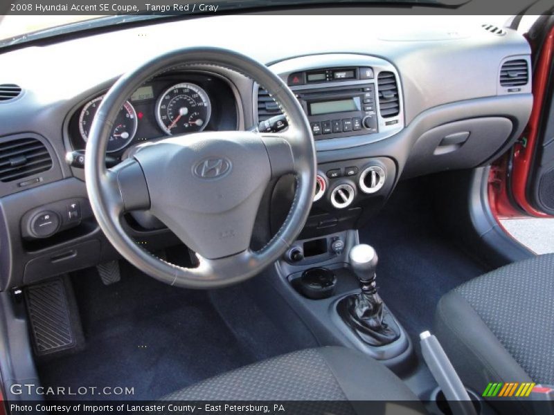 Gray Interior - 2008 Accent SE Coupe 