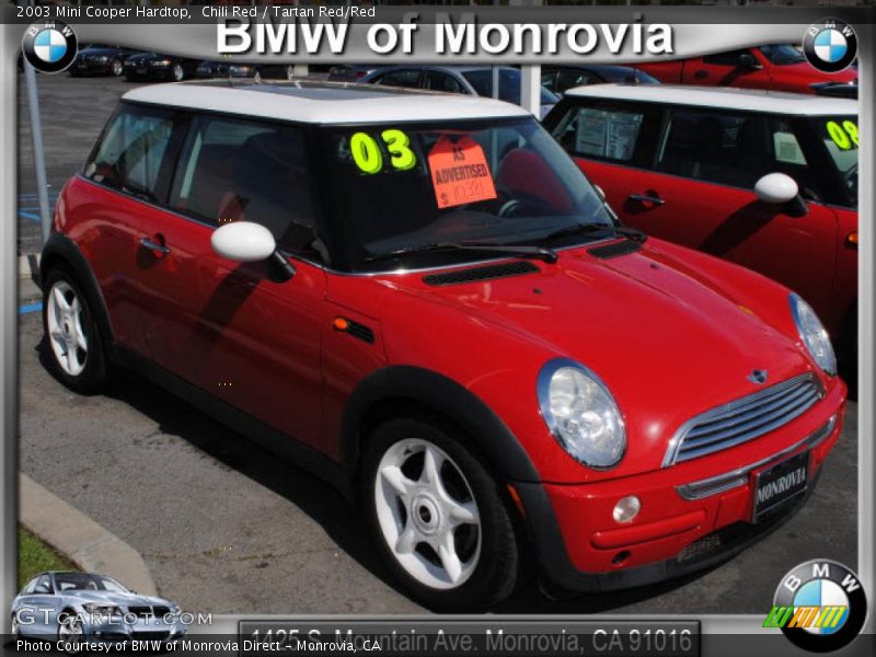 Chili Red / Tartan Red/Red 2003 Mini Cooper Hardtop