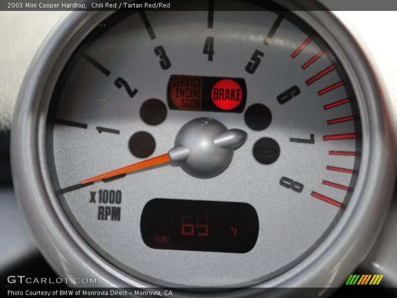Chili Red / Tartan Red/Red 2003 Mini Cooper Hardtop