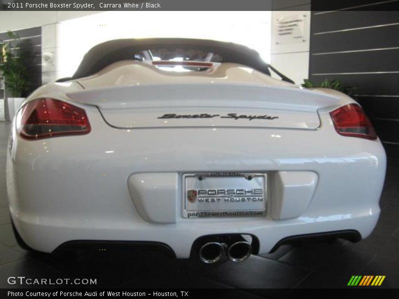 Carrara White / Black 2011 Porsche Boxster Spyder