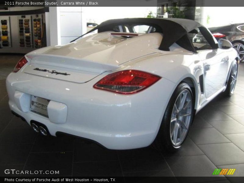 Carrara White / Black 2011 Porsche Boxster Spyder