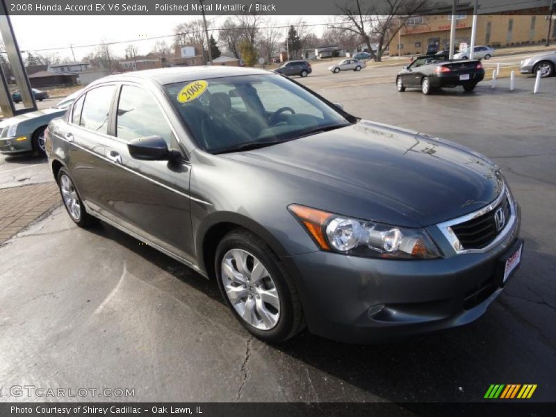 Polished Metal Metallic / Black 2008 Honda Accord EX V6 Sedan