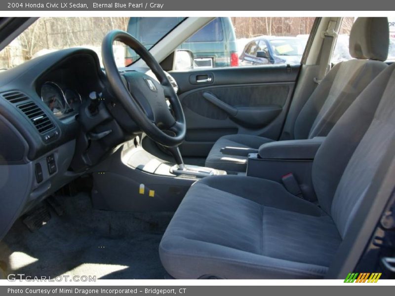 Eternal Blue Pearl / Gray 2004 Honda Civic LX Sedan