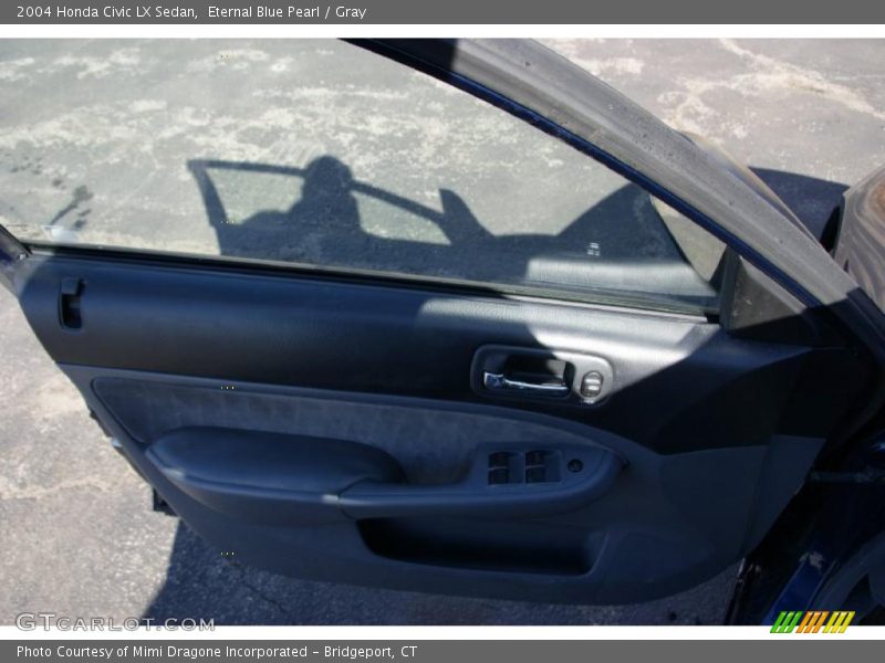 Eternal Blue Pearl / Gray 2004 Honda Civic LX Sedan