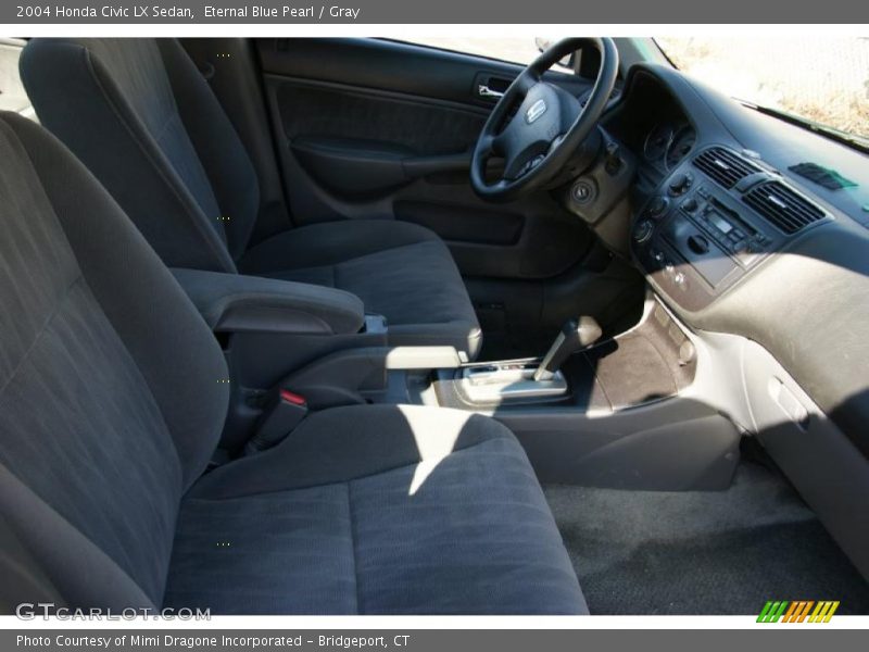 Eternal Blue Pearl / Gray 2004 Honda Civic LX Sedan