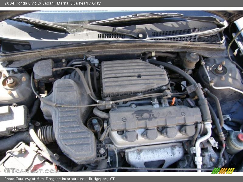 Eternal Blue Pearl / Gray 2004 Honda Civic LX Sedan