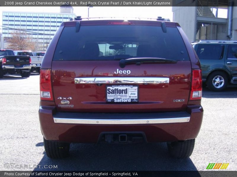 Red Rock Crystal Pearl / Dark Khaki/Light Graystone 2008 Jeep Grand Cherokee Overland 4x4
