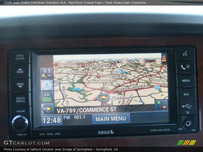 Red Rock Crystal Pearl / Dark Khaki/Light Graystone 2008 Jeep Grand Cherokee Overland 4x4