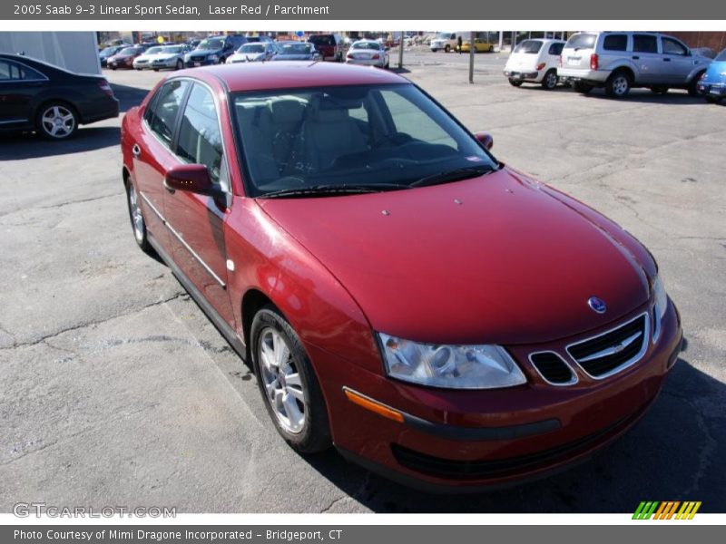 Laser Red / Parchment 2005 Saab 9-3 Linear Sport Sedan