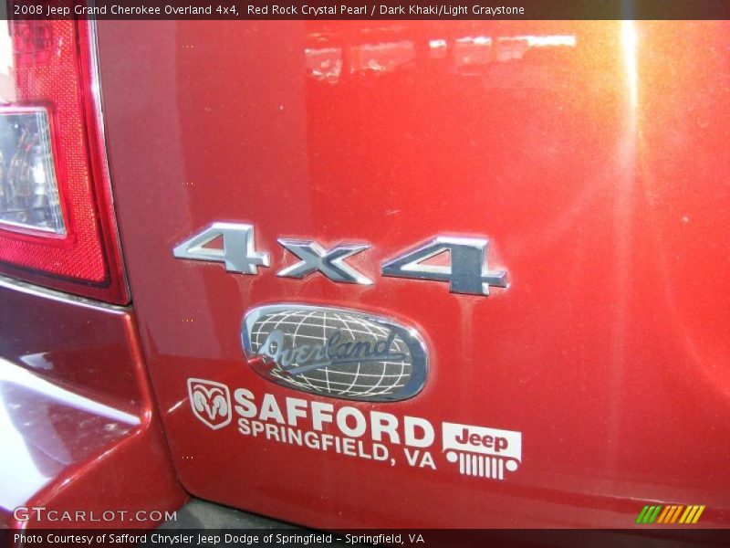 Red Rock Crystal Pearl / Dark Khaki/Light Graystone 2008 Jeep Grand Cherokee Overland 4x4