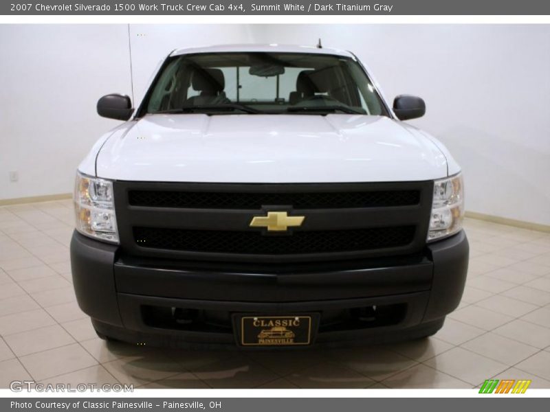 Summit White / Dark Titanium Gray 2007 Chevrolet Silverado 1500 Work Truck Crew Cab 4x4