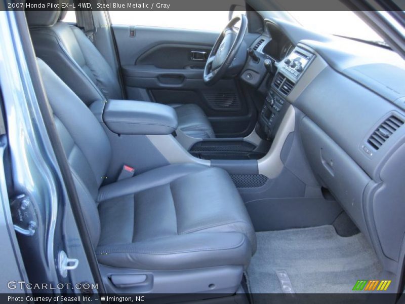 Steel Blue Metallic / Gray 2007 Honda Pilot EX-L 4WD
