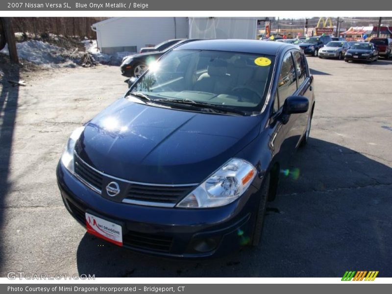 Blue Onyx Metallic / Beige 2007 Nissan Versa SL