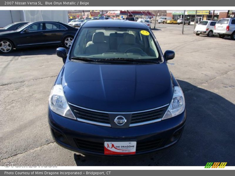Blue Onyx Metallic / Beige 2007 Nissan Versa SL