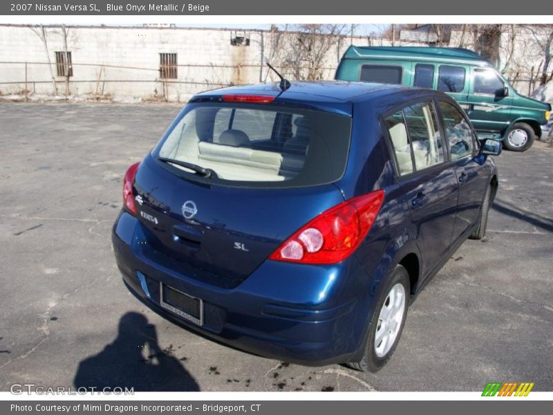 Blue Onyx Metallic / Beige 2007 Nissan Versa SL