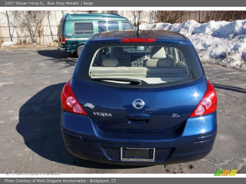 Blue Onyx Metallic / Beige 2007 Nissan Versa SL