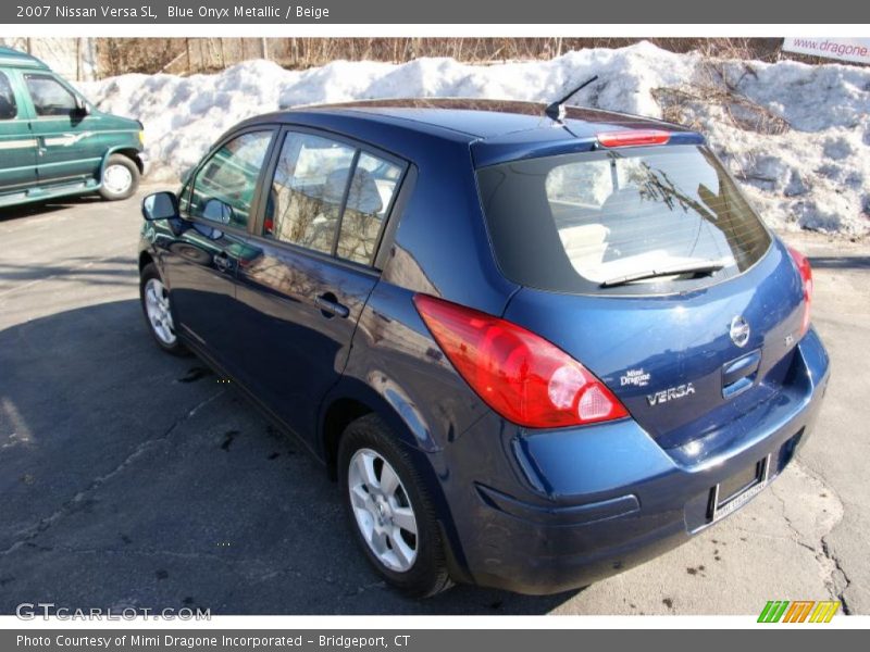 Blue Onyx Metallic / Beige 2007 Nissan Versa SL