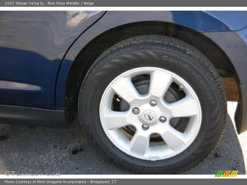 Blue Onyx Metallic / Beige 2007 Nissan Versa SL