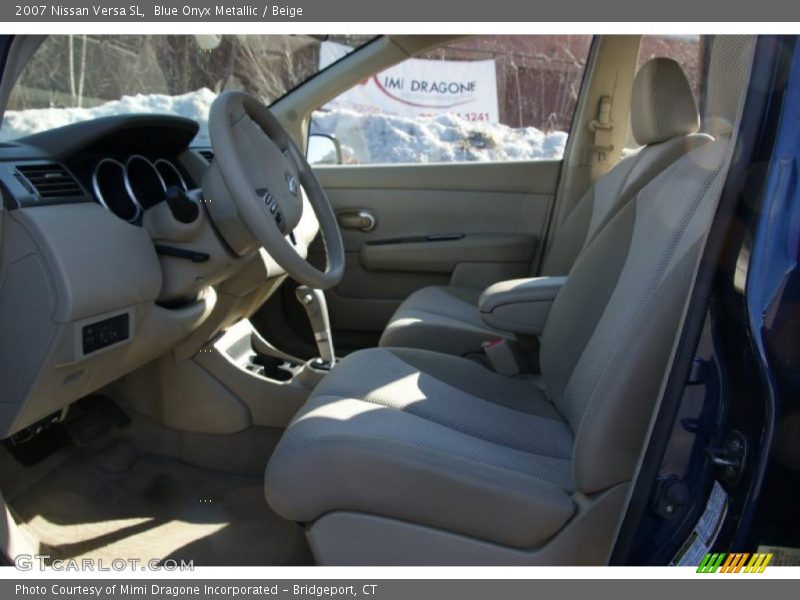 Blue Onyx Metallic / Beige 2007 Nissan Versa SL