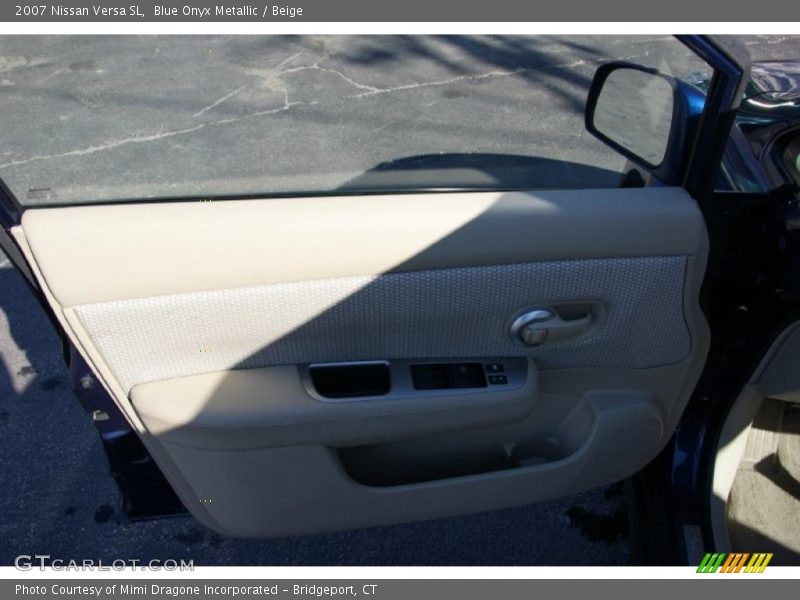 Blue Onyx Metallic / Beige 2007 Nissan Versa SL