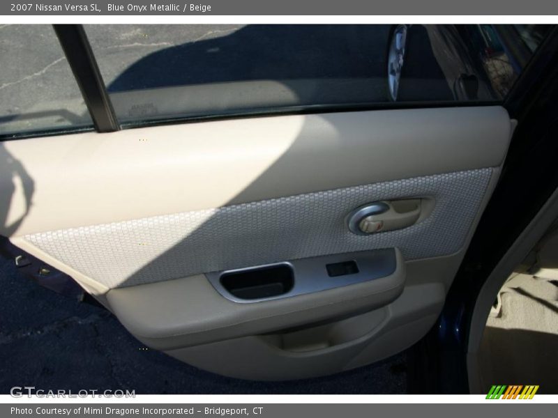 Blue Onyx Metallic / Beige 2007 Nissan Versa SL