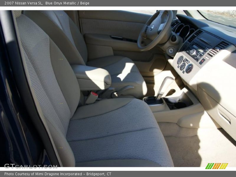 Blue Onyx Metallic / Beige 2007 Nissan Versa SL