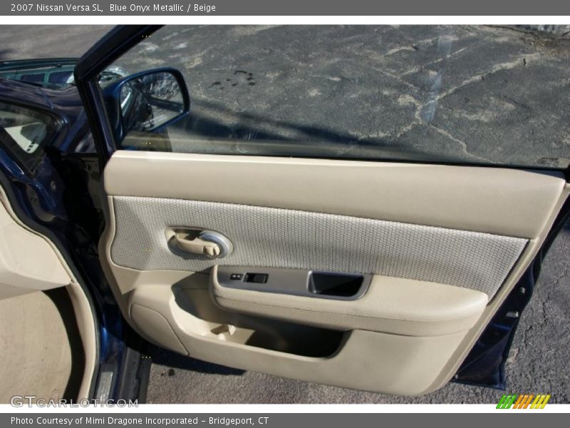 Blue Onyx Metallic / Beige 2007 Nissan Versa SL