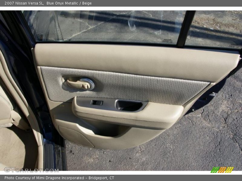 Blue Onyx Metallic / Beige 2007 Nissan Versa SL
