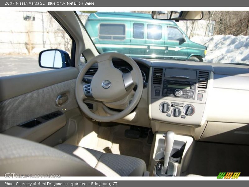 Blue Onyx Metallic / Beige 2007 Nissan Versa SL