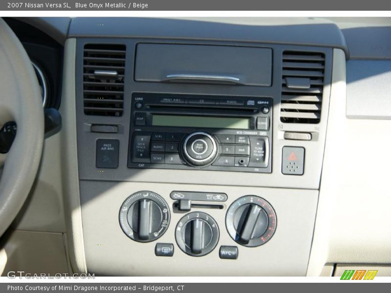 Blue Onyx Metallic / Beige 2007 Nissan Versa SL