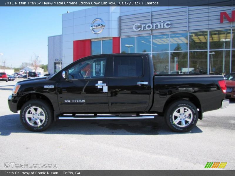 Galaxy Black / Charcoal 2011 Nissan Titan SV Heavy Metal Chrome Edition Crew Cab 4x4