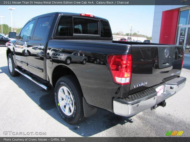 Galaxy Black / Charcoal 2011 Nissan Titan SV Heavy Metal Chrome Edition Crew Cab 4x4