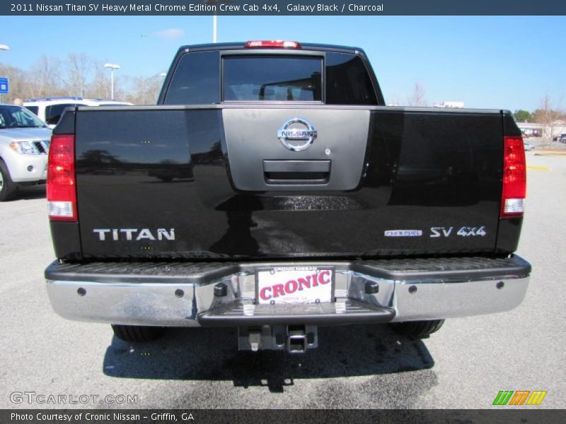 Galaxy Black / Charcoal 2011 Nissan Titan SV Heavy Metal Chrome Edition Crew Cab 4x4