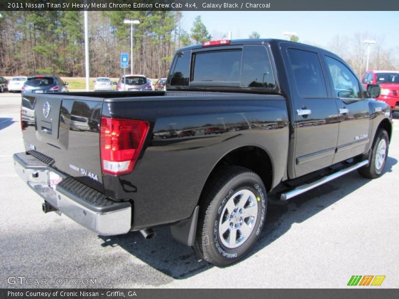 Galaxy Black / Charcoal 2011 Nissan Titan SV Heavy Metal Chrome Edition Crew Cab 4x4