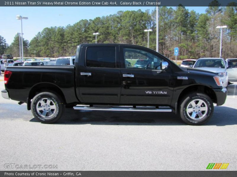 Galaxy Black / Charcoal 2011 Nissan Titan SV Heavy Metal Chrome Edition Crew Cab 4x4