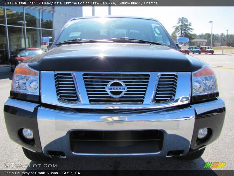 Galaxy Black / Charcoal 2011 Nissan Titan SV Heavy Metal Chrome Edition Crew Cab 4x4