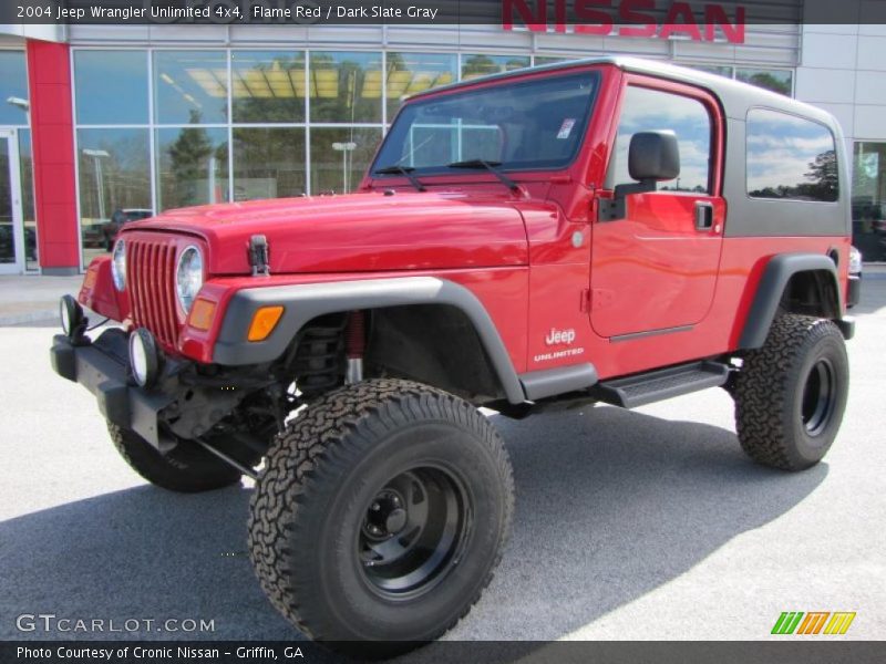 Flame Red / Dark Slate Gray 2004 Jeep Wrangler Unlimited 4x4